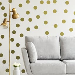 image-Circle Wall Stickers - Gold 2 Inches Round Dot Labels