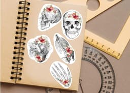 image-Anatomy Skeleton Decals - Medical School Decor