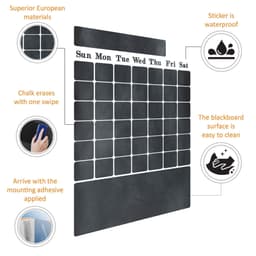 image-Chalkboard Wall Diy Black Kitchen Sticker - Reusable Write On Vinyl Decal