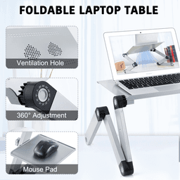 image-Adjustable Laptop Stand Laptop Desk with 2 CPU Cooling USB Fans