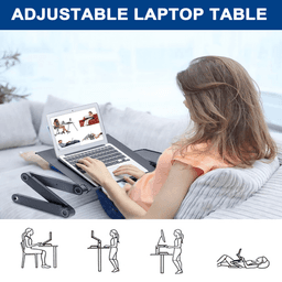 image-Adjustable Laptop Stand Laptop Desk with 2 CPU Cooling USB Fans