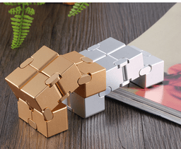 image-Decompresses Relax Toys Stress Relief Toy Metal Infinity Cube