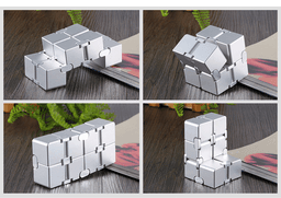 image-Decompresses Relax Toys Stress Relief Toy Metal Infinity Cube