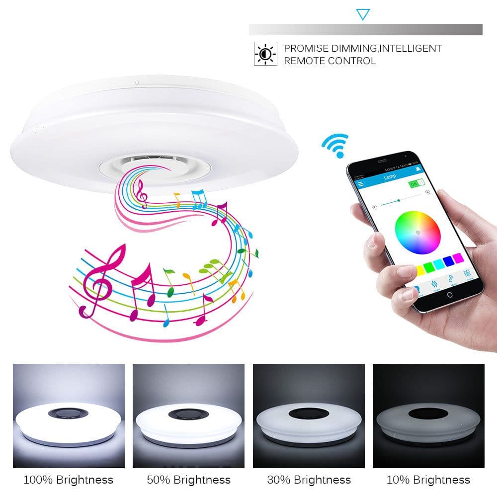image-Smart Music LED ceiling Lights RGB Dimmable