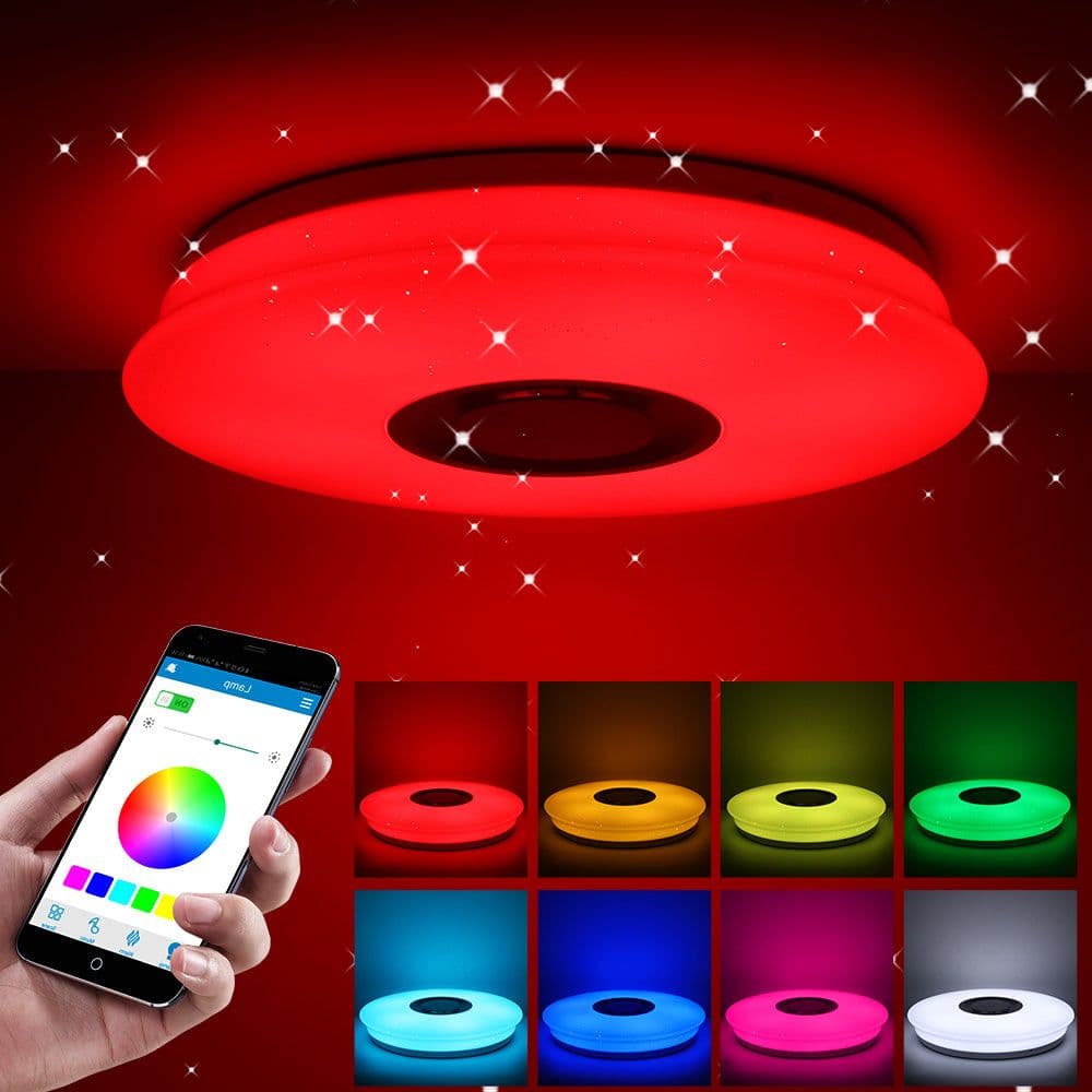 image-Smart Music LED ceiling Lights RGB Dimmable