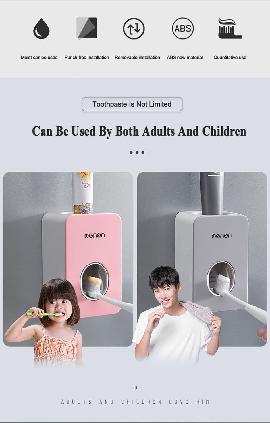 image-Dust-proof Toothpaste Squeezers Automatic Toothpaste Dispenser