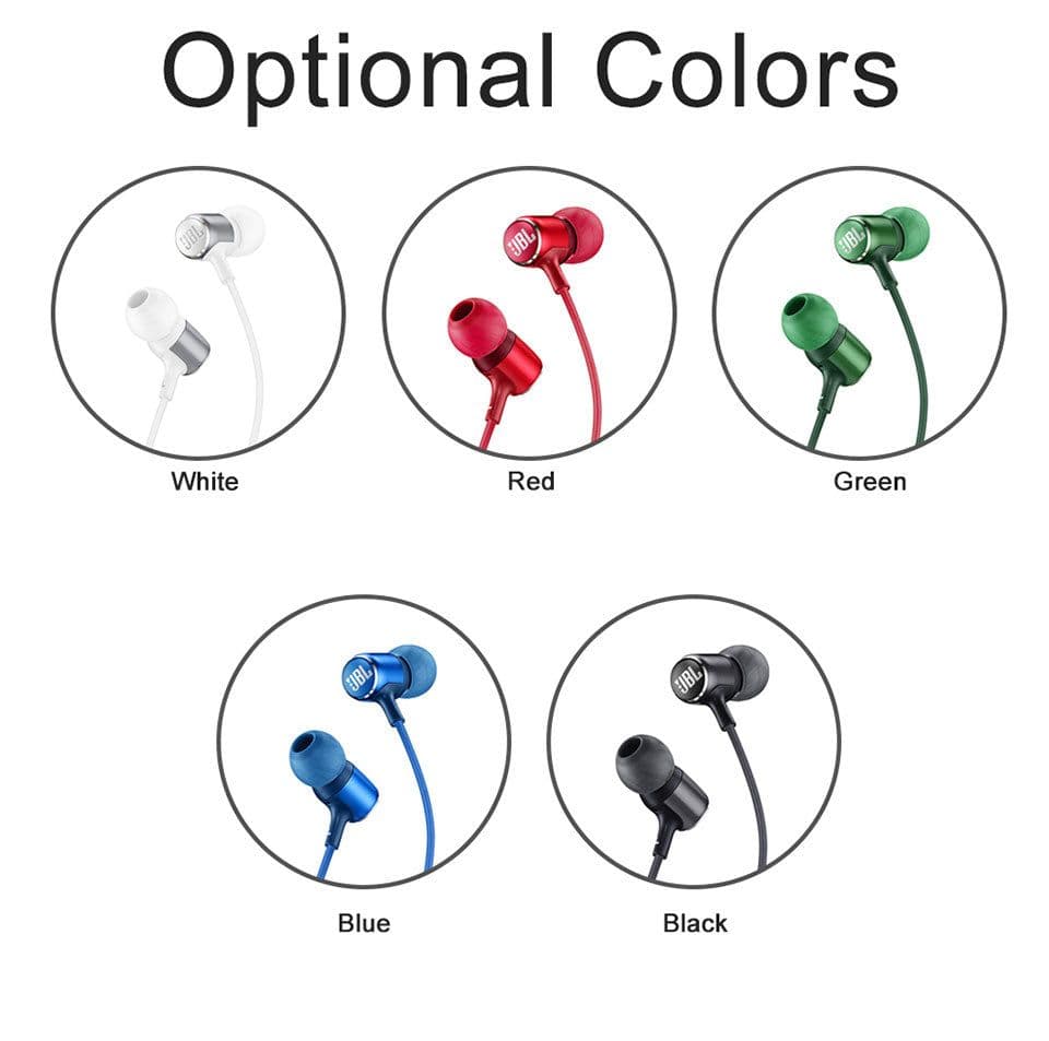 image-JBL LIVE100 3.5mm Wired Earphones Stereo Sound Line Control