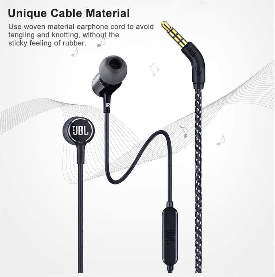 image-JBL LIVE100 3.5mm Wired Earphones Stereo Sound Line Control