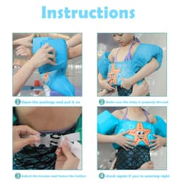 image-Baby kids Arm Swimming Rings life vest floats Foam safety life jacket