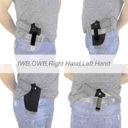 image-Concealed Carry Holsters Belt Metal Clip IWB OWB Holster Gun Bag