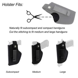 image-Concealed Carry Holsters Belt Metal Clip IWB OWB Holster Gun Bag