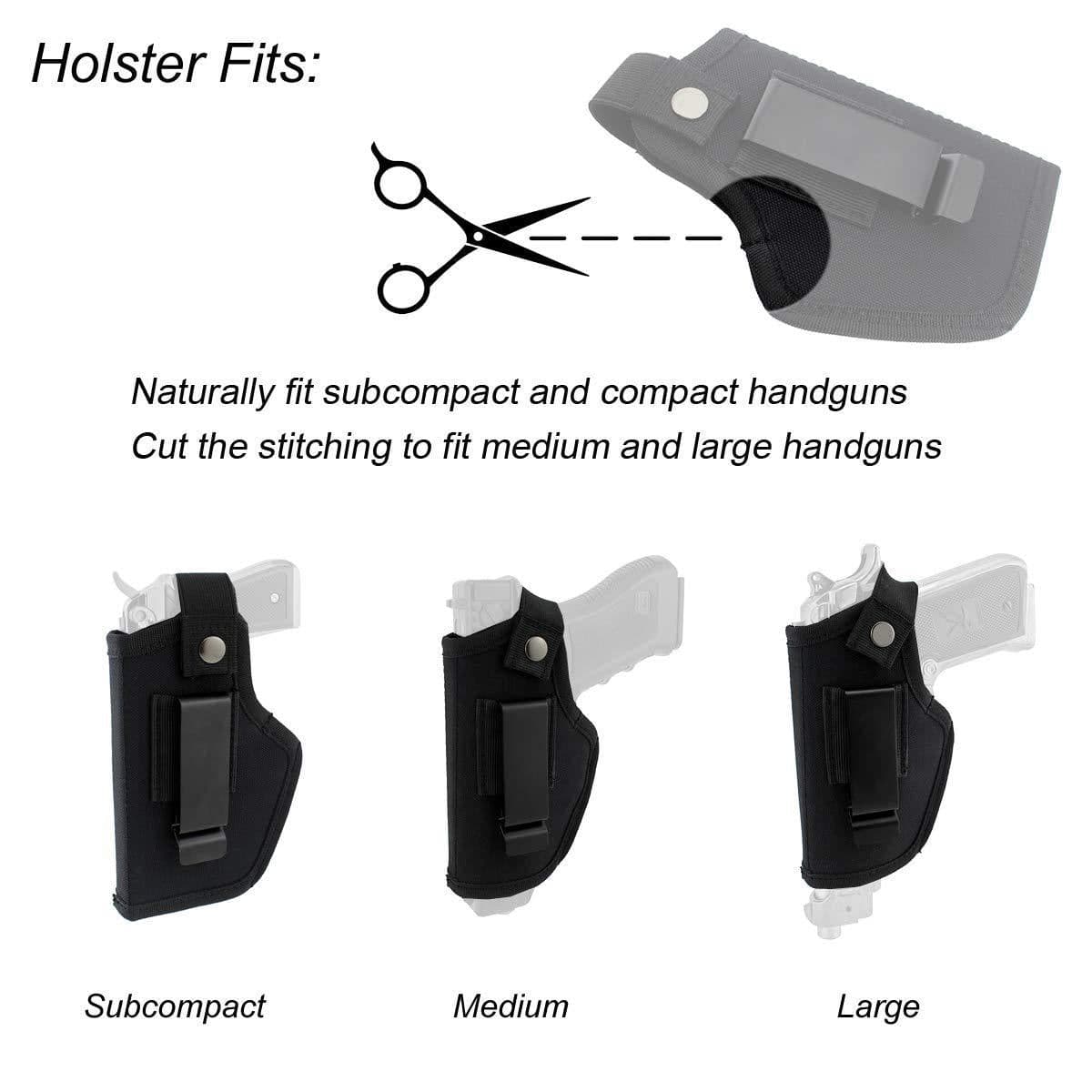 image-Concealed Carry Holsters Belt Metal Clip IWB OWB Holster Gun Bag