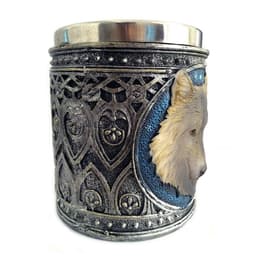 image-Retro Mug Stainless Steel 3D Wolf Drinking Cup
