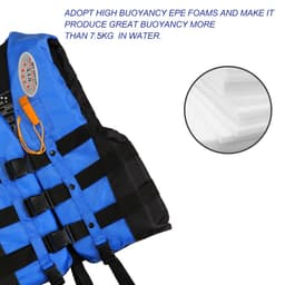 image-Life Jacket Vest with Whistle Size XXL Blue Color