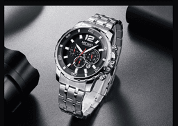 image-Waterproof Men's Gold Stainless Steel Quartz Watches