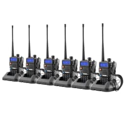 image-6pcs BAOFENG 136-174MHz / 400~520MHz Dual Band Walkie Talkie