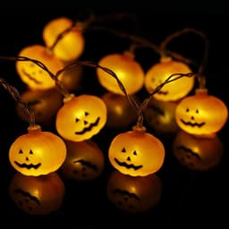 image-Pumpkin Face String Light Warm White for Halloween