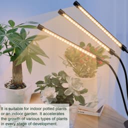 image-Warm White 3000K 60LED Three-Tube Clip Plant Lamp