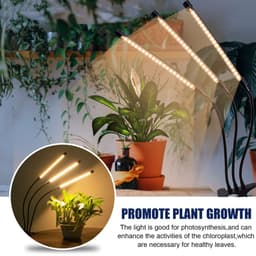 image-Warm White 3000K 60LED Three-Tube Clip Plant Lamp