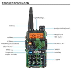 image-Baofeng UV-5R Walkie Talkie with Power Adapter