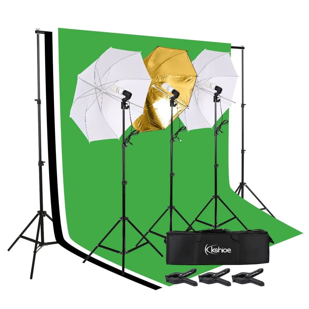 image-45W Photo Photography Umbrella Lighting Kit