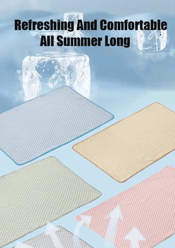 image-Pet Cooling Mat Ice Silk Breathable Dog Cat Pad