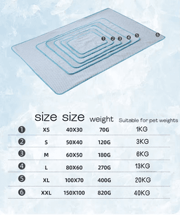 image-Pet Cooling Mat Ice Silk Breathable Dog Cat Pad