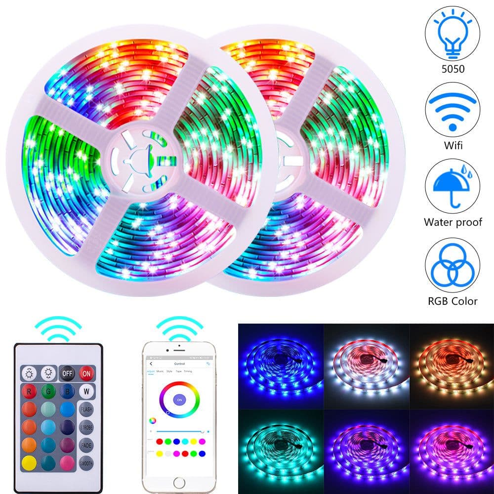 image-5050 RGB Wifi Remote Control 10M 24 Keys 300 Lights LED Strip