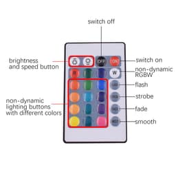 image-5050 RGB Wifi Remote Control 10M 24 Keys 300 Lights LED Strip