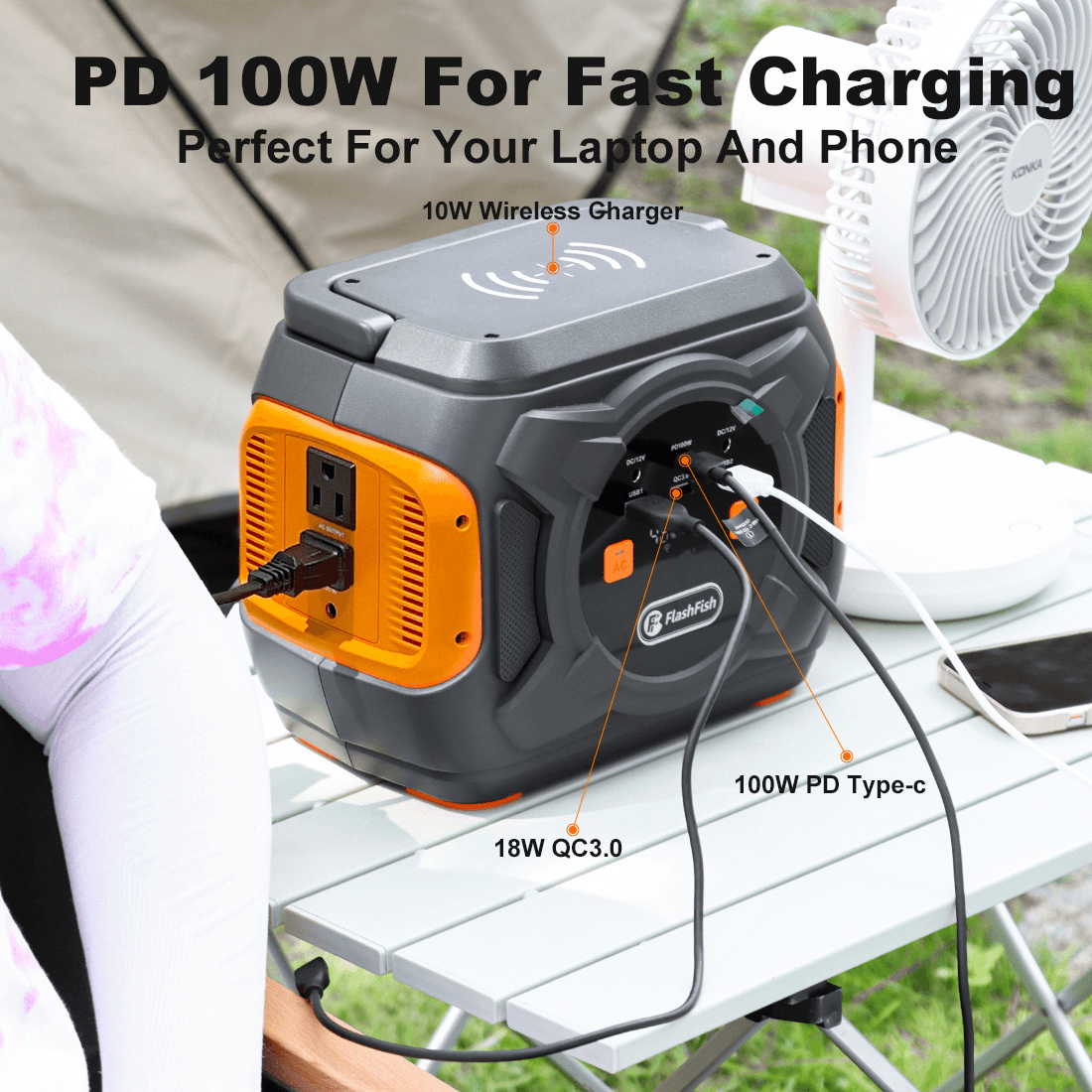 image-320W Portable Emergency Power Supply with Wireless Charger