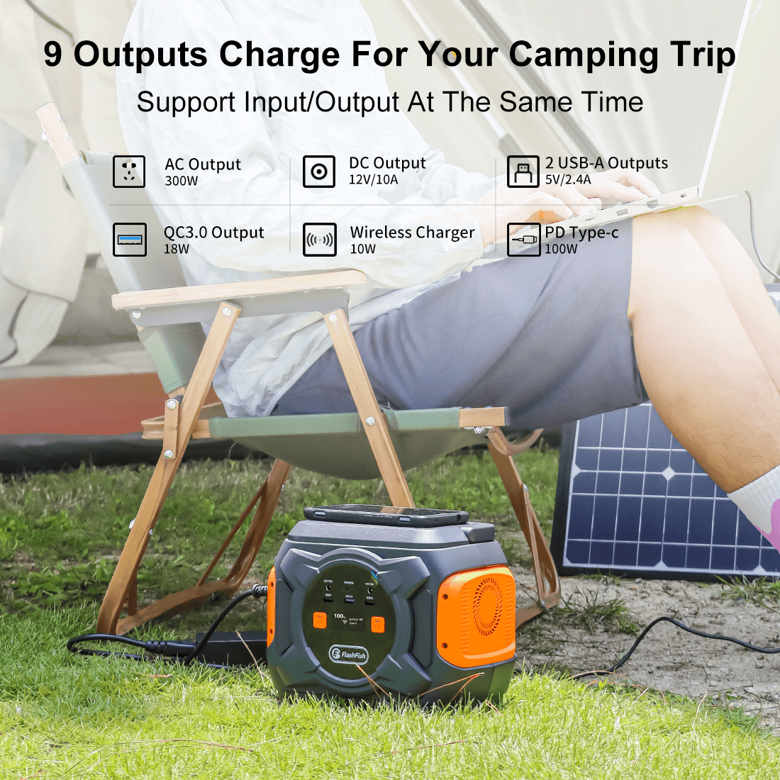 image-320W Portable Emergency Power Supply with Wireless Charger