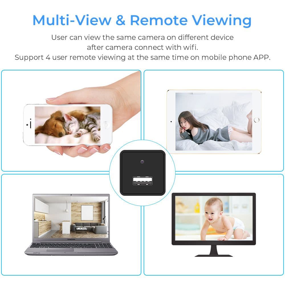 image-Ship From CA Warehouse WIFI Mini USB Charger Camera HD 1080P