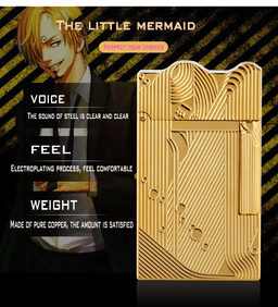 image-S.T Dupont Lighter Premium Gifts Sleeping Mermaid Golden Lighter
