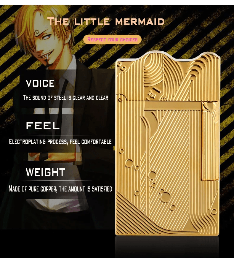 image-S.T Dupont Lighter Premium Gifts Sleeping Mermaid Golden Lighter