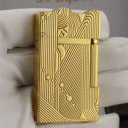 image-S.T Dupont Lighter Premium Gifts Sleeping Mermaid Golden Lighter