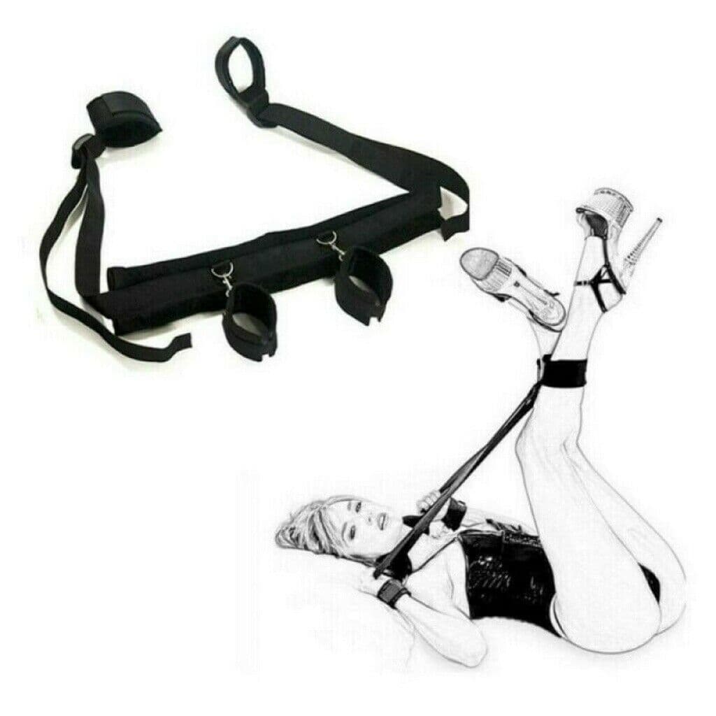 image-Under Bed Bondage Restraint System BDSM Fetish Wrist Ankle Straps