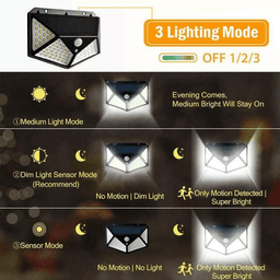 image-100 LED Outdoor Waterproof PIR Motion Sensor LED Solar Wall Lights