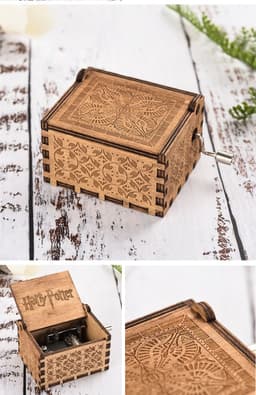 image-Harry Potter Music Box Kids Christmas Gift Wooden