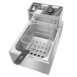 image-2500W 220-240V 6.3QT Stainless Steel Single Cylinder Electric Fryer