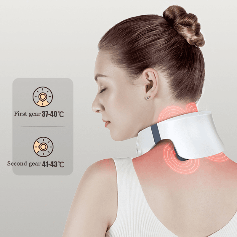 image-Heating Pain Relief Health Care Tool Intelligent Cervical Massager