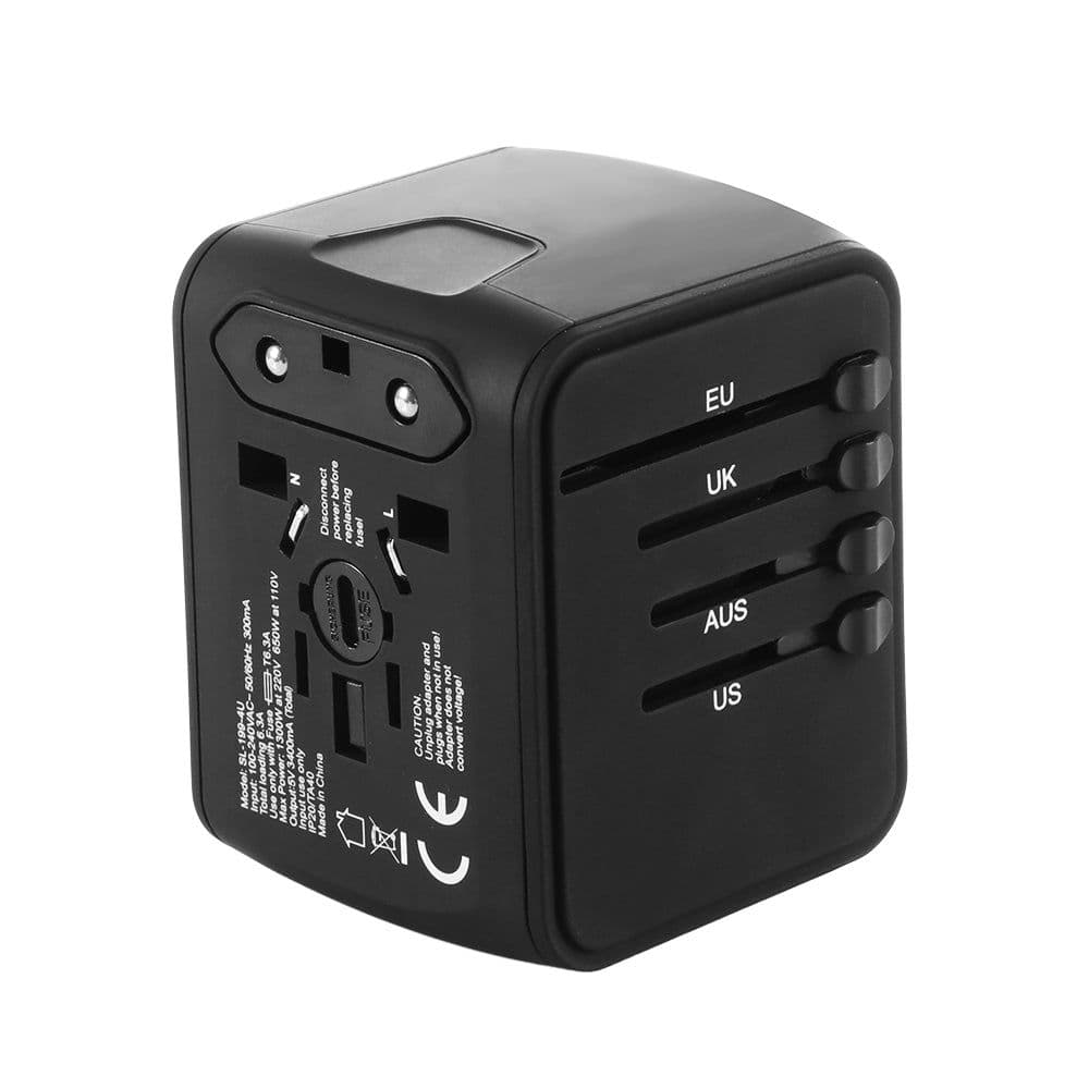image-4 USB Ports Universal Travel Adapter All-In-One