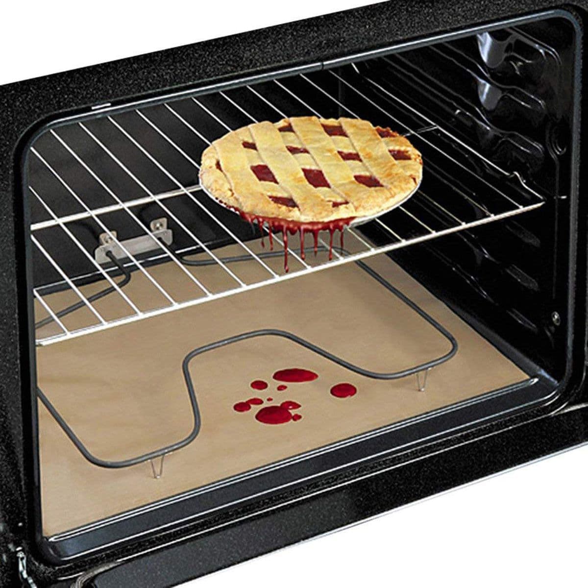 image-Heat Resistant BBQ Grill Mat Reusable Bakeware Mat