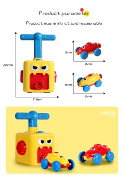 image-Air Power Balloon Car Toy for Children Gifts
