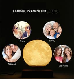 image-3D Print Moon Lamp Touch Magnetic Levitation Moon Lamp Night Light