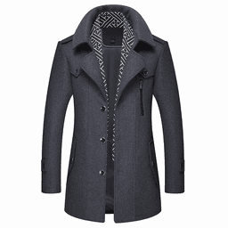 image-Winter Scarf Detachable Scarf Jackets Men's Wool Coats