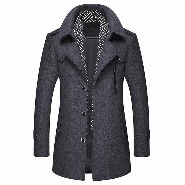image-Winter Scarf Detachable Scarf Jackets Men's Wool Coats