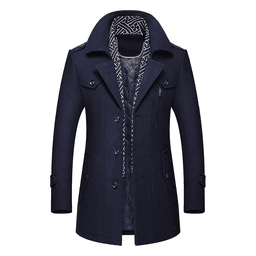 image-Winter Scarf Detachable Scarf Jackets Men's Wool Coats