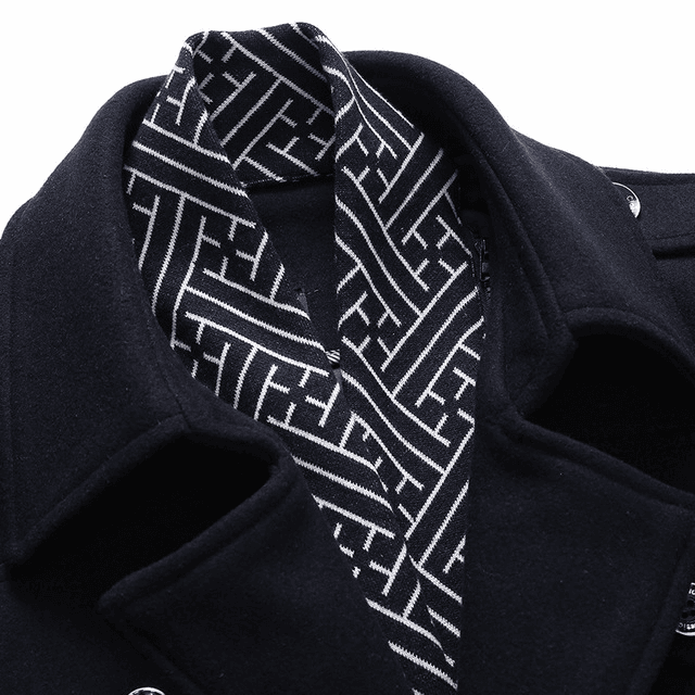 image-Winter Scarf Detachable Scarf Jackets Men's Wool Coats
