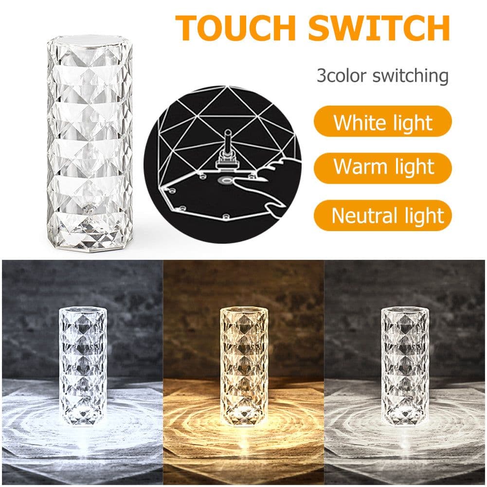 image-Rose Light And Shadow Projector Romantic Crystal Atmosphere Lamp