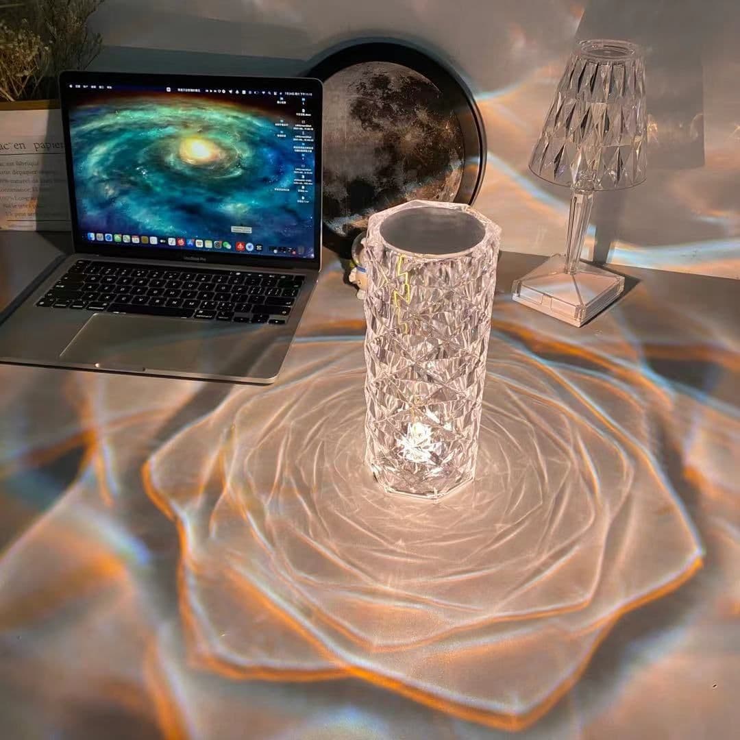 image-Rose Light And Shadow Projector Romantic Crystal Atmosphere Lamp